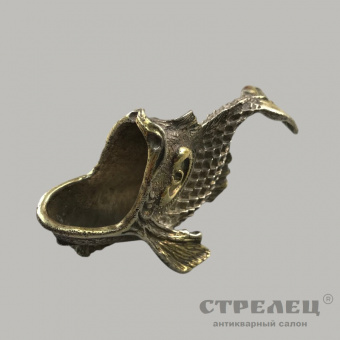 картинка пепельница серебряная «золотая рыбка». фаберже. копия